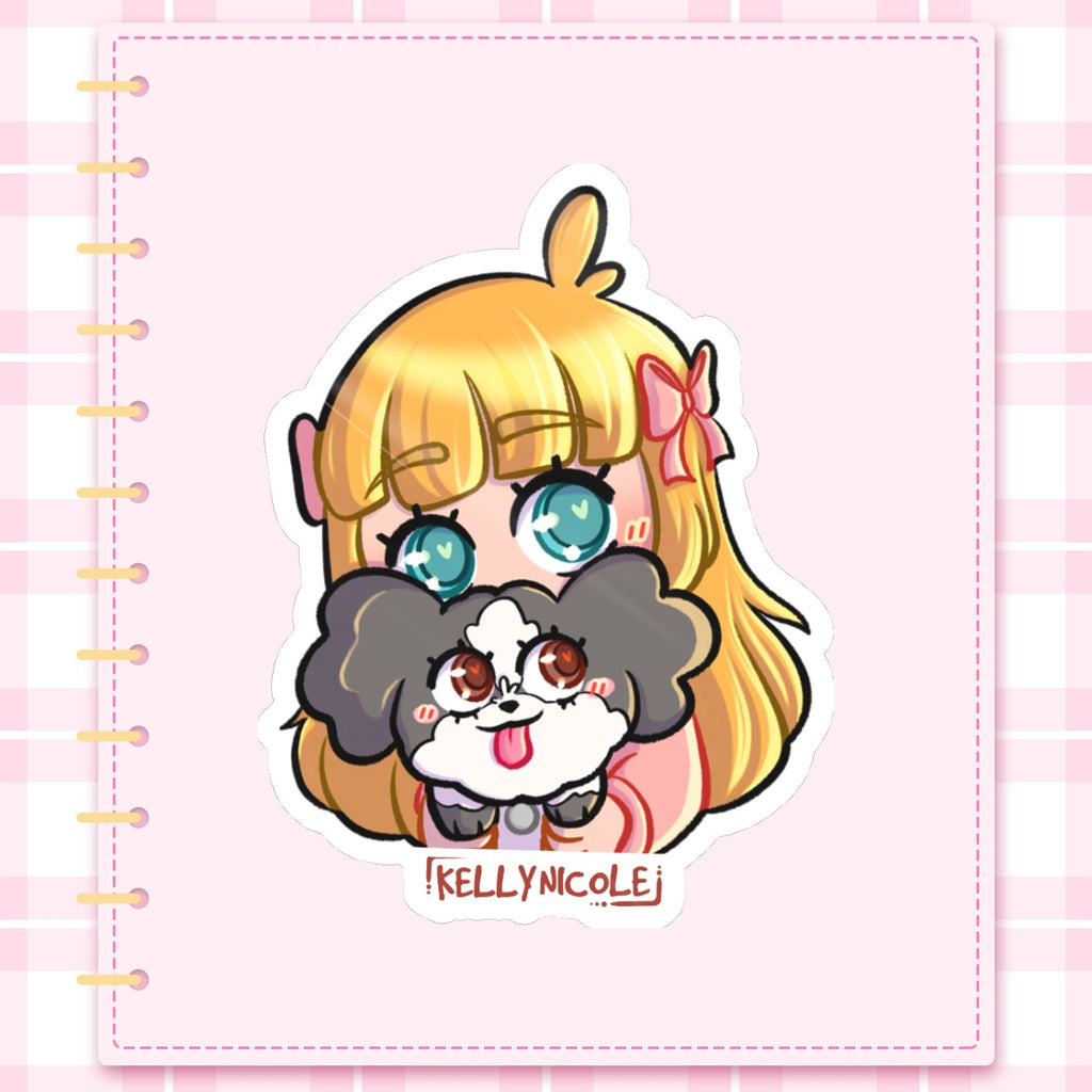 Kelly Nicole Oreo Emote Glossy Sticker