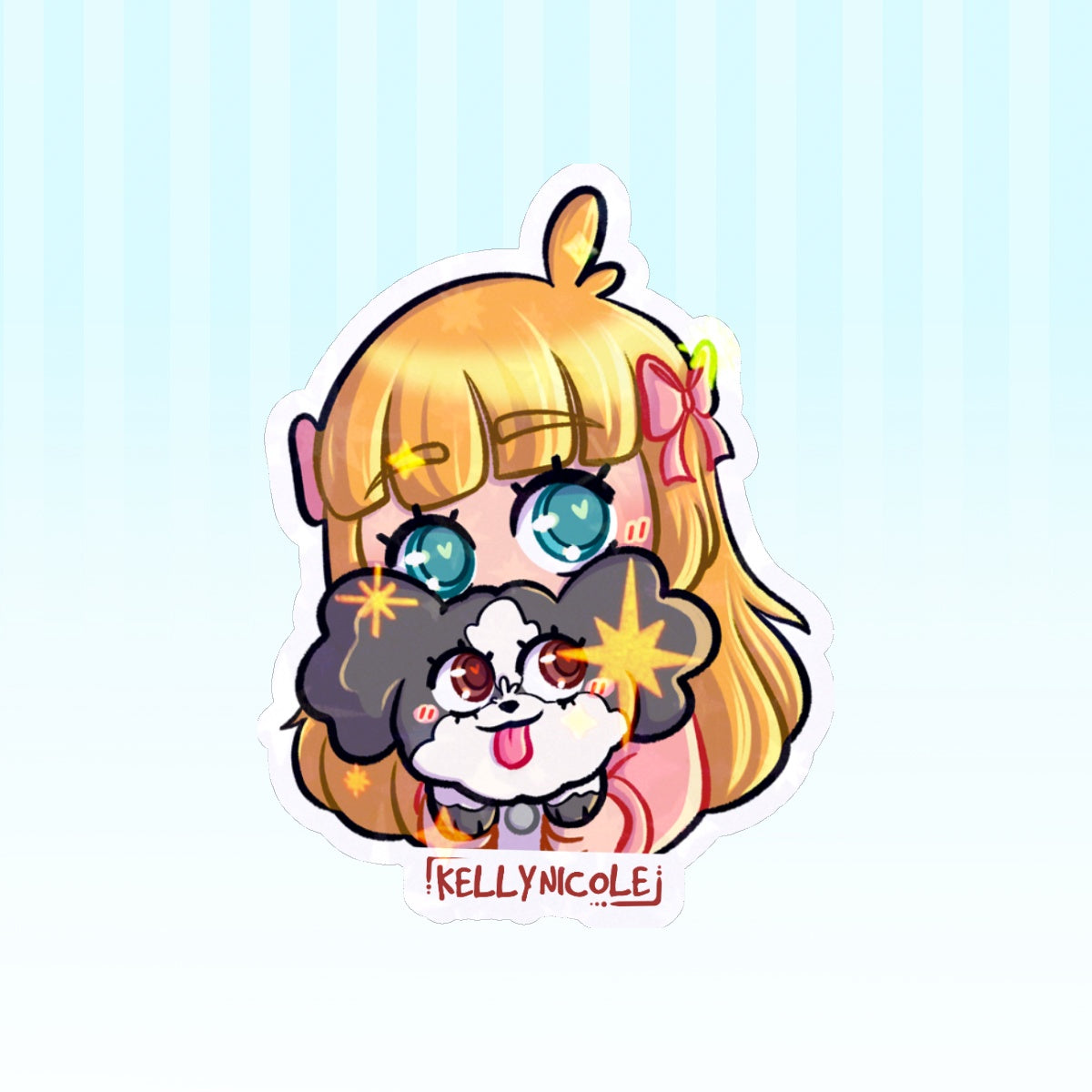 Kelly Oreo Emote HoloStar Sticker