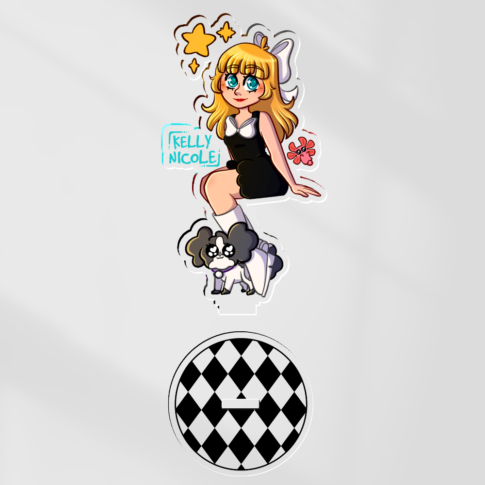 Kelly Nicole, Spud the Axolotl and Oreo Acrylic Standees
