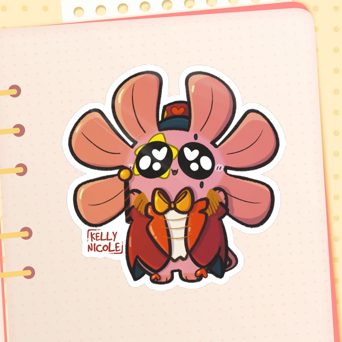 Preview Spud the Axolotl Ring Leader Glossy Sticker