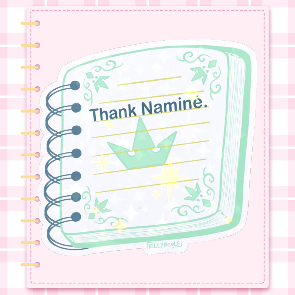 Thank Namine Kingdom Hearts HoloStar Sticker