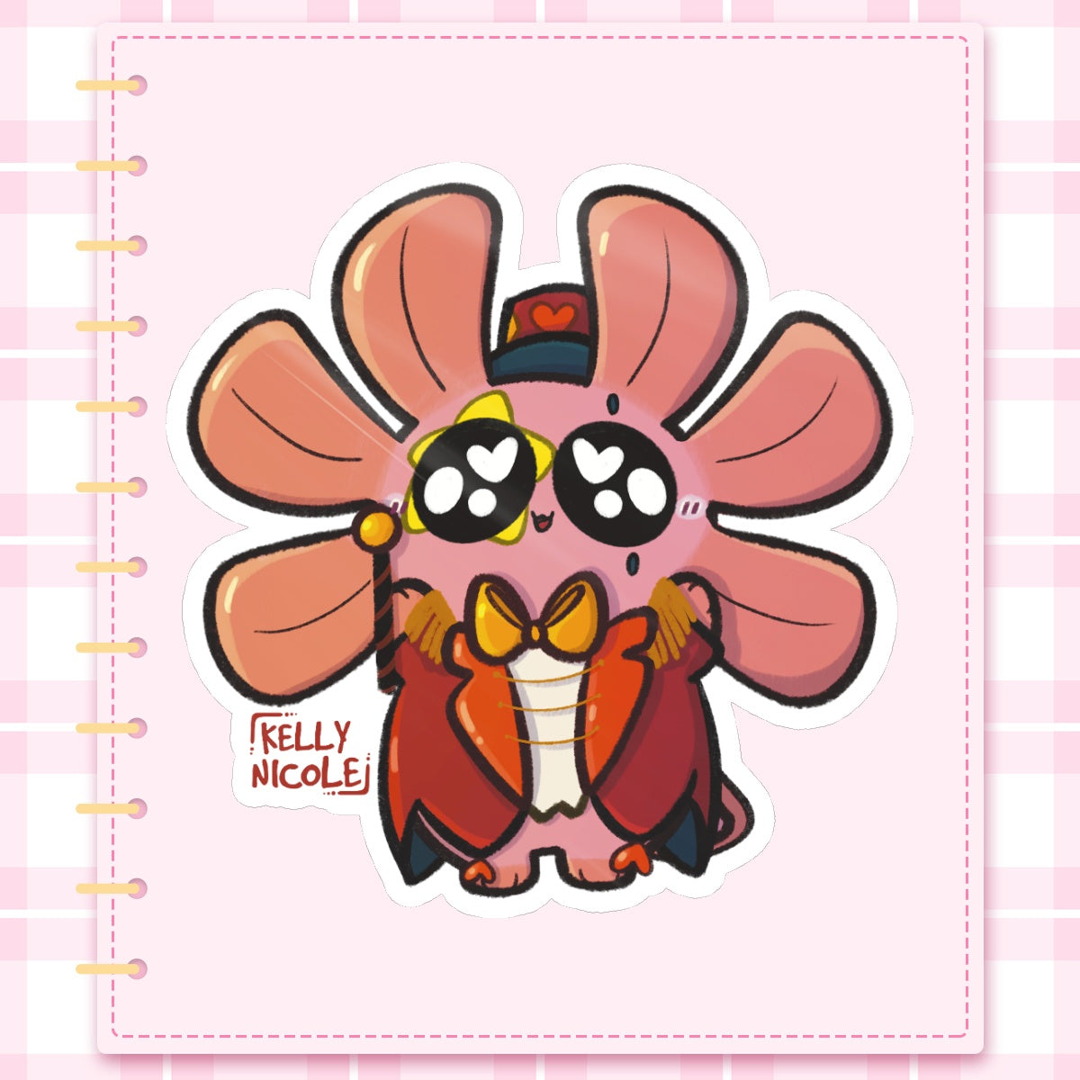 Preview Spud the Axolotl Ring Leader Glossy Sticker