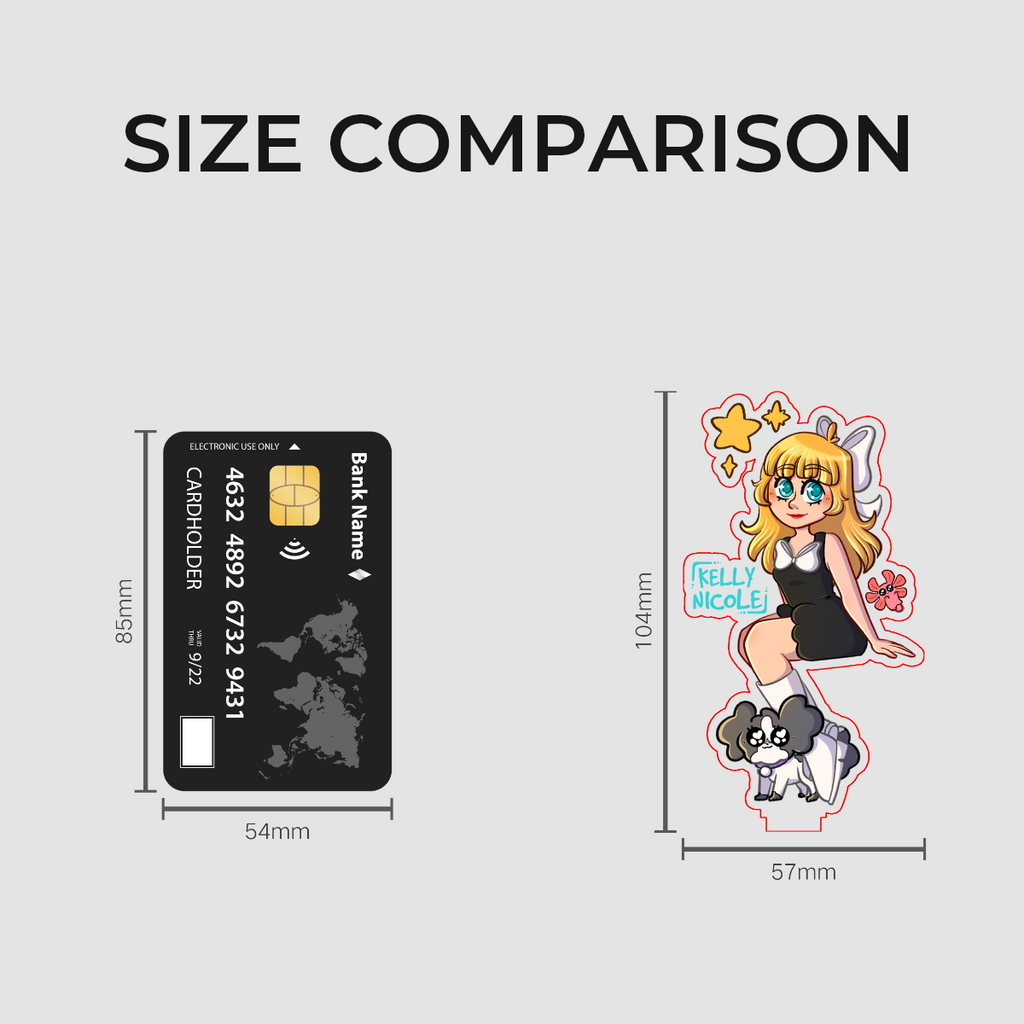 Kelly Nicole, Spud the Axolotl and Oreo Acrylic Standees