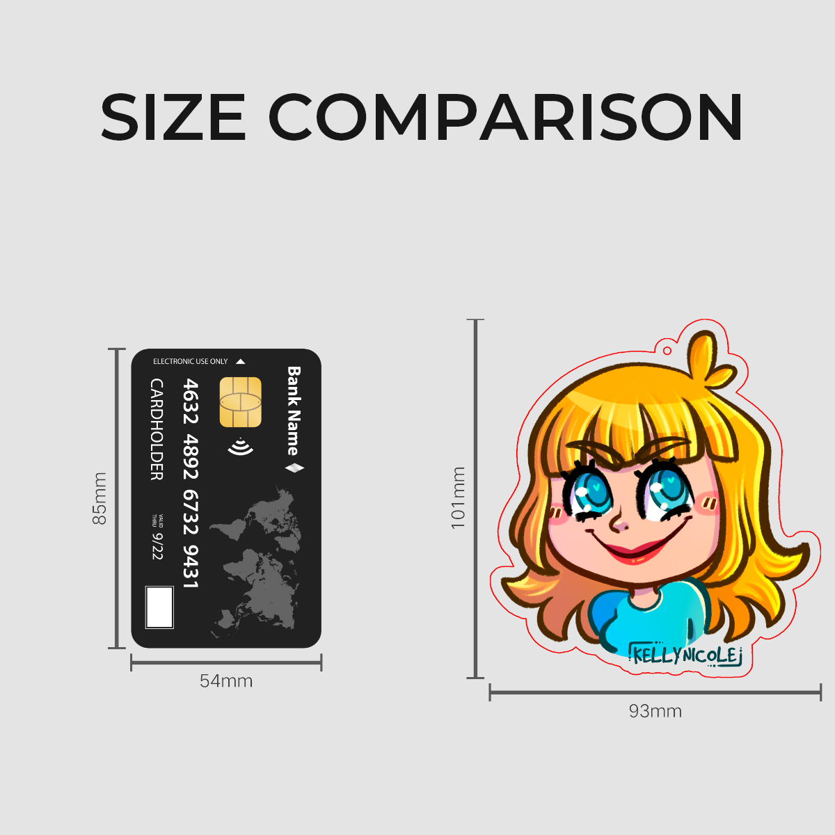 Kelly Nicole Evil Emote Acrylic Charm