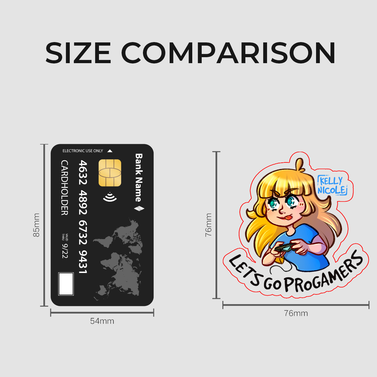 Lets Go ProGamers, Kelly Nicole Glossy Sticker