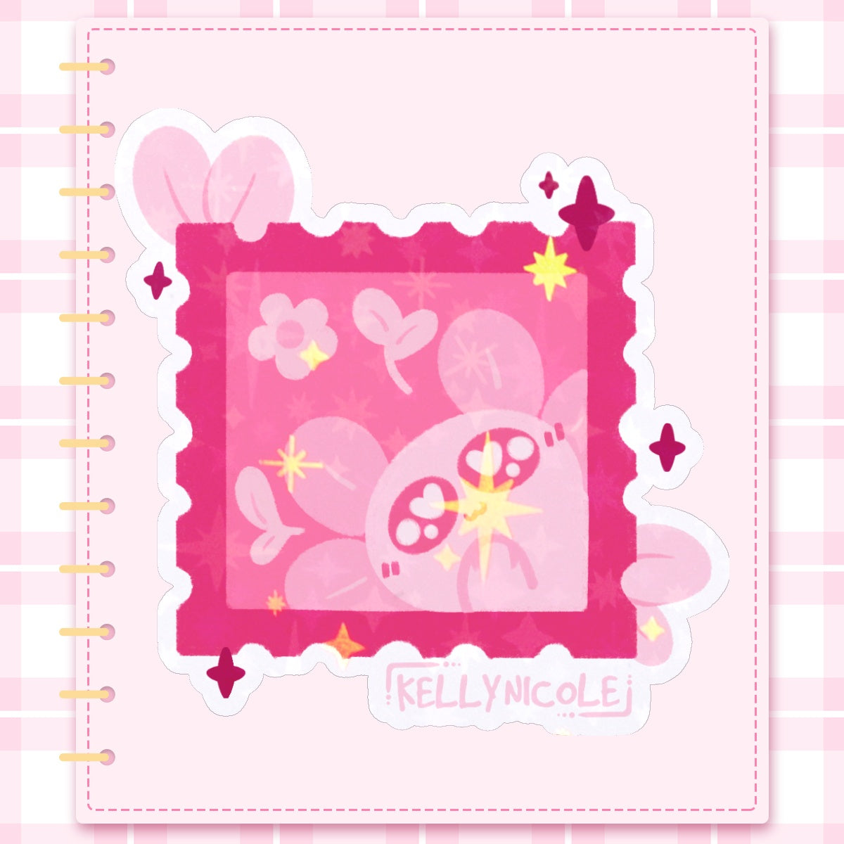 Spud the Axolotl Stamp HoloStar Sticker