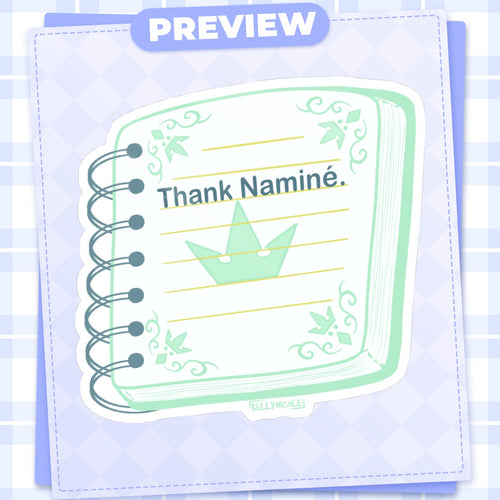 Thank Namine Kingdom Hearts Glossy Sticker