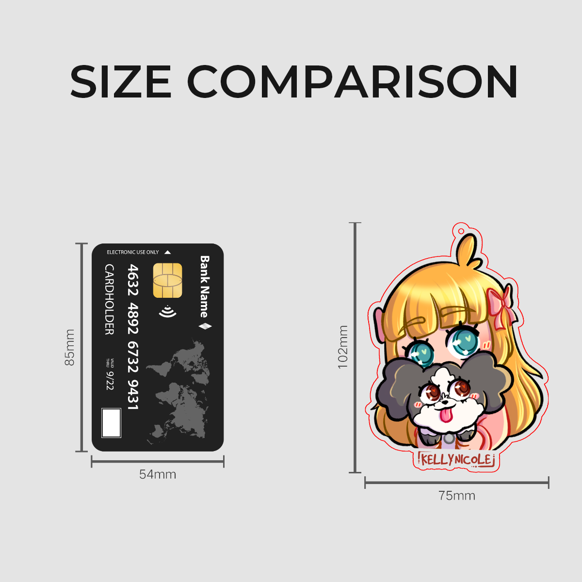 Kelly Nicole and Oreo Emote Acrylic Charm