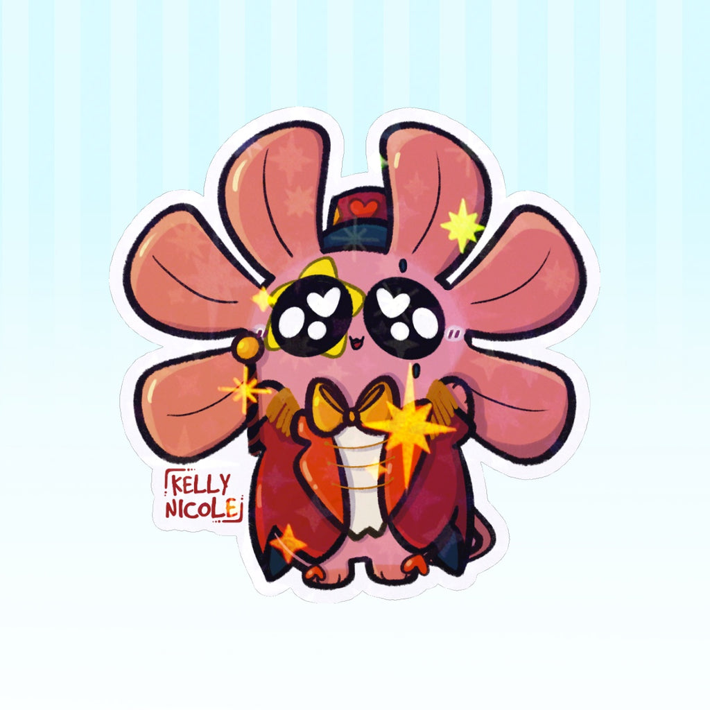 Spud the Axolotl Ring Leader HoloStar Sticker