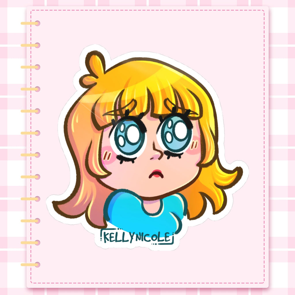 Kelly Nicole OwO emote sticker Glossy Sticker