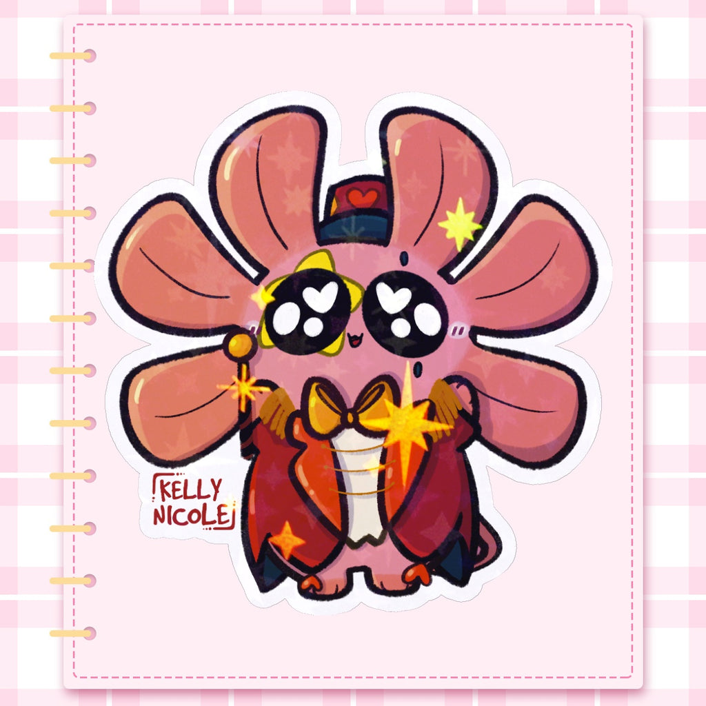Spud the Axolotl Ring Leader HoloStar Sticker