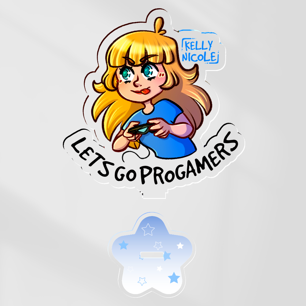 Kelly Nicole Let's Go Pro Gamers Acrylic Standees