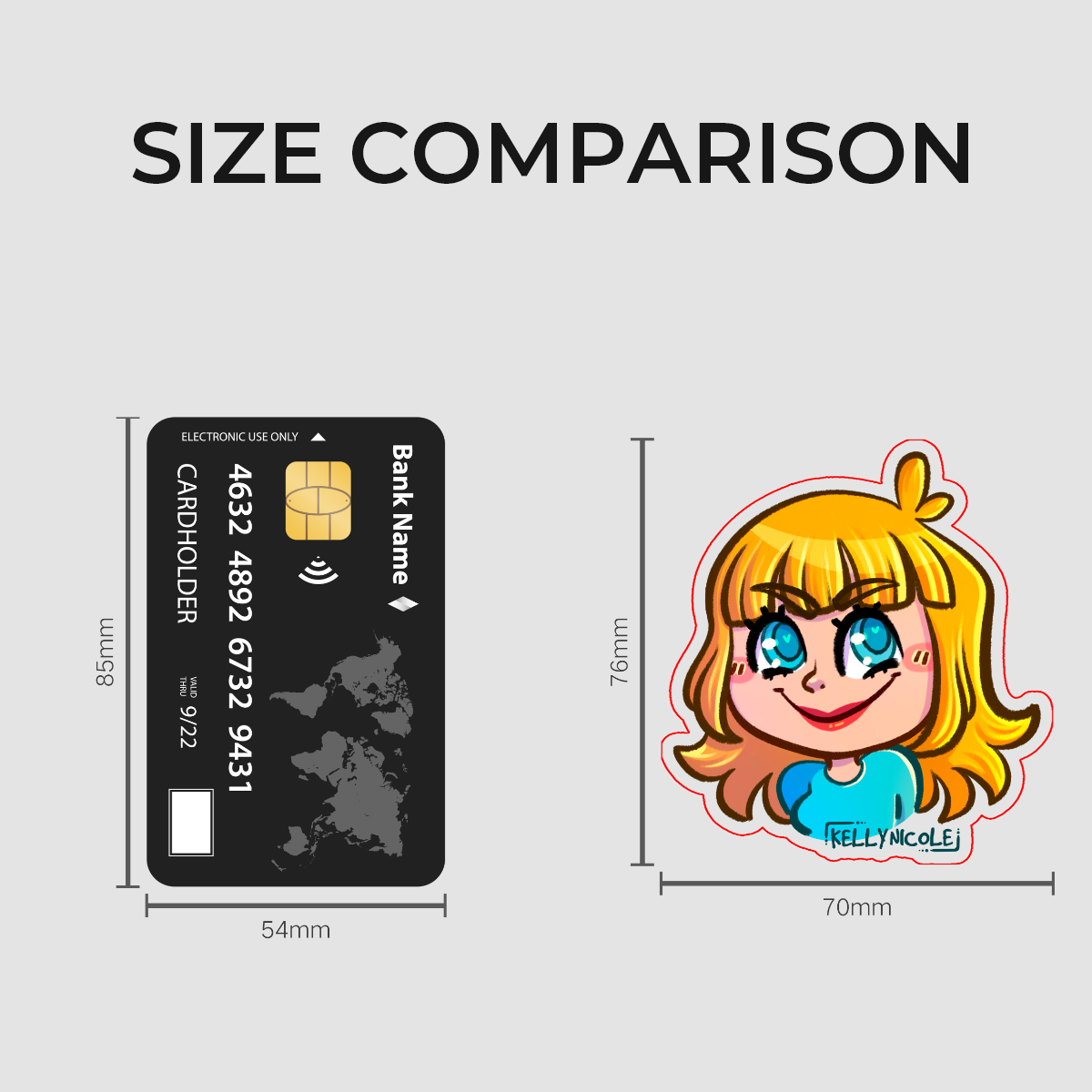 Kelly Nicole Evil Emote HoloStar Sticker