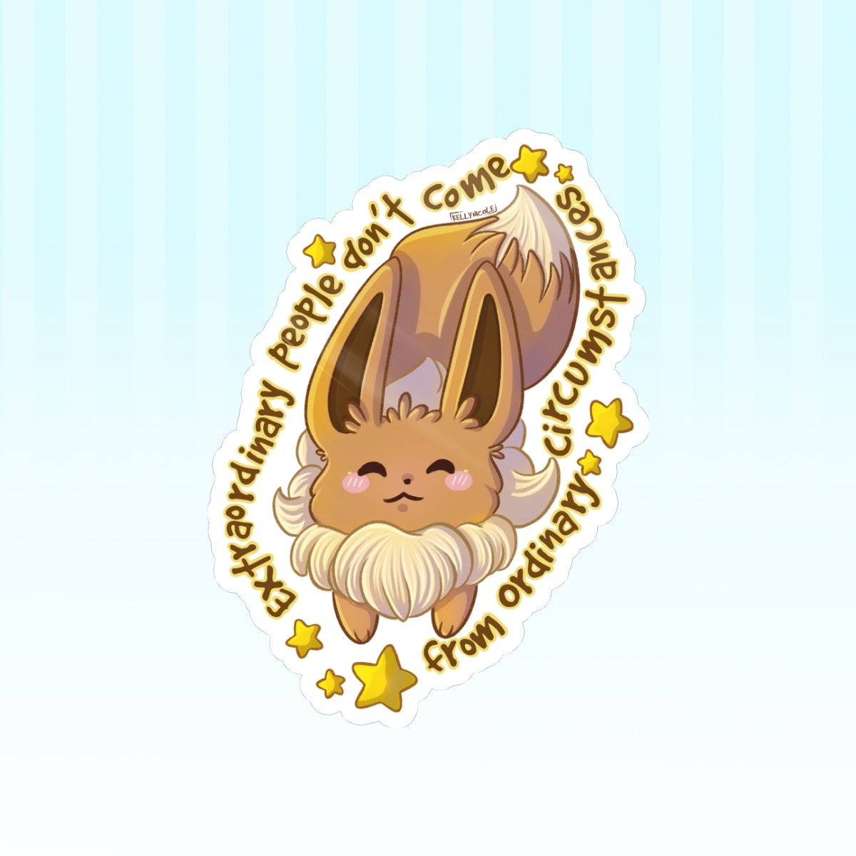 Eevee Extraordinary Pokemon Glossy Sticker