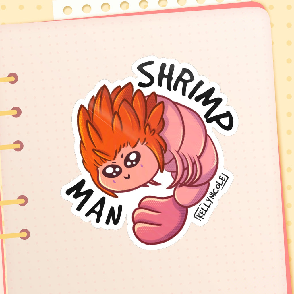 Axel Heart Kingdom Shrimp Man Glossy Sticker