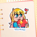Kelly Nicole Heart Emote HoloStar Sticker