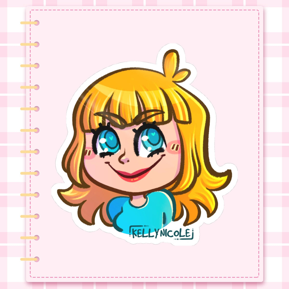 Kelly Nicole Evil Emote Glossy Sticker