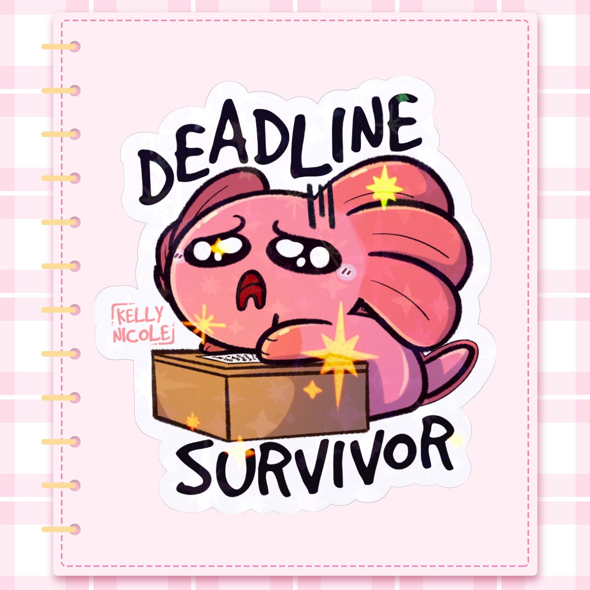 Deadline Survivor Spud the Axolotl HoloStar Sticker