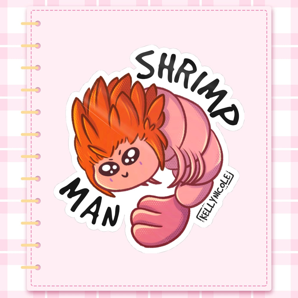 Axel Heart Kingdom Shrimp Man Glossy Sticker
