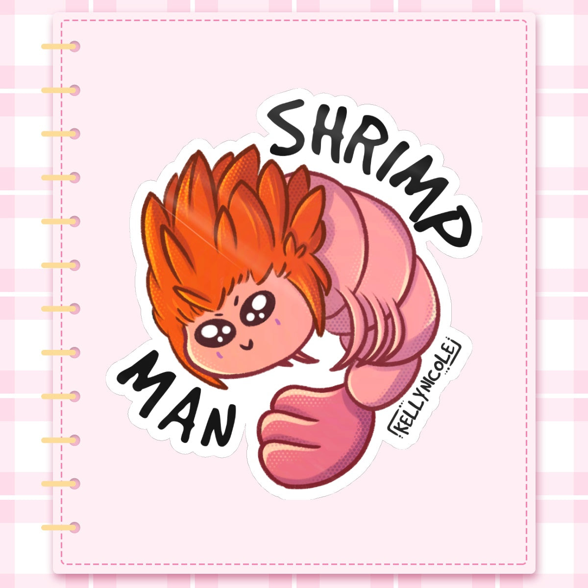 Axel Heart Kingdom Shrimp Man Glossy Sticker