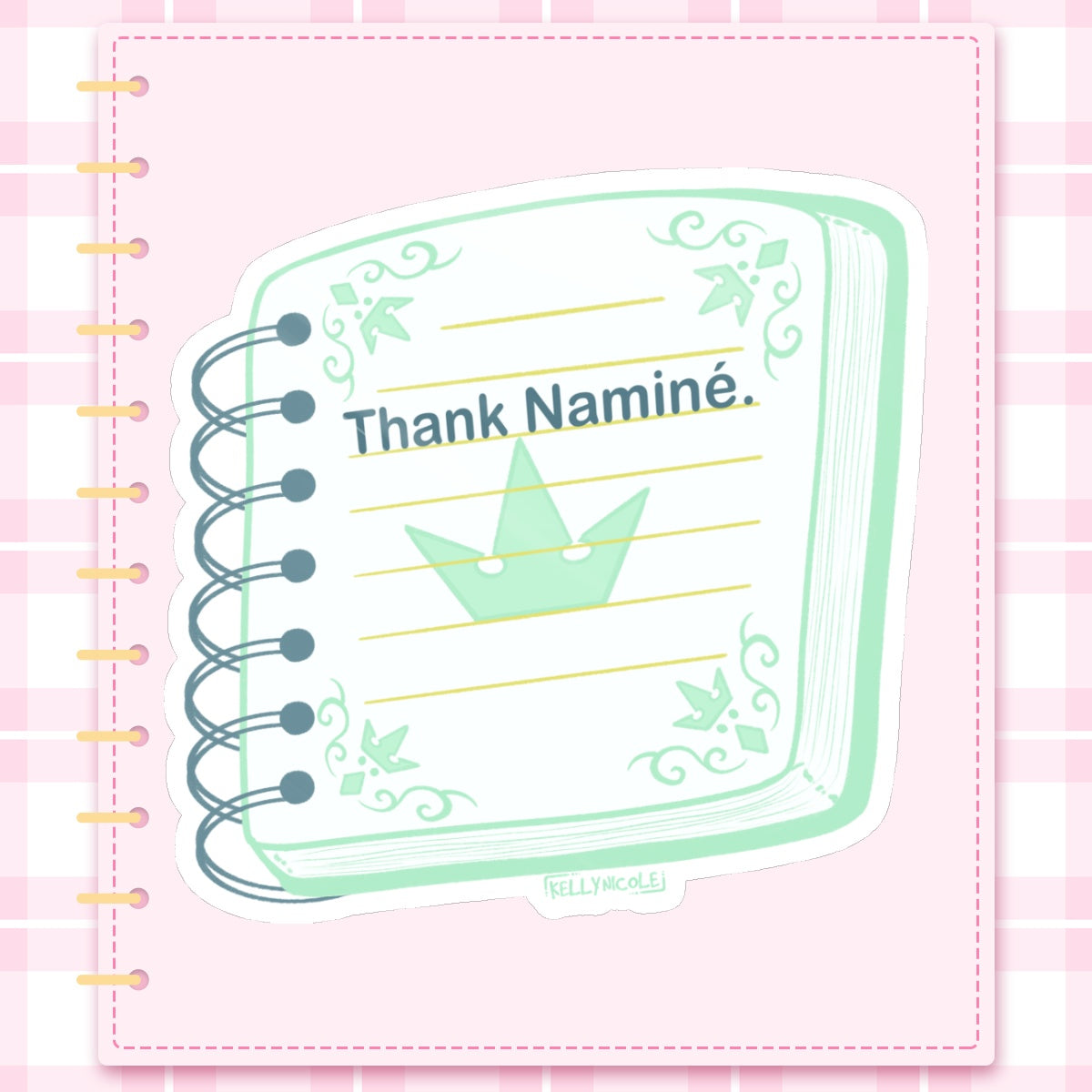 Thank Namine Kingdom Hearts Glossy Sticker