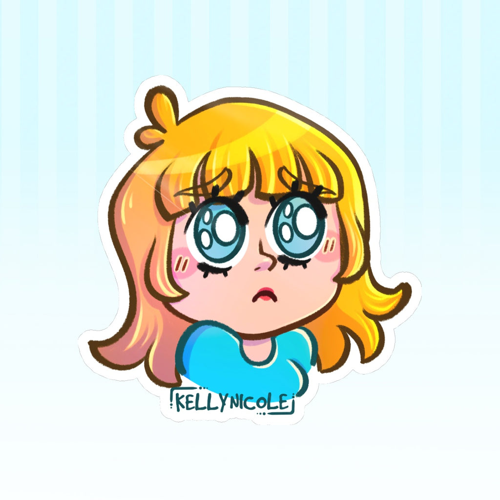 Kelly Nicole OwO emote sticker Glossy Sticker