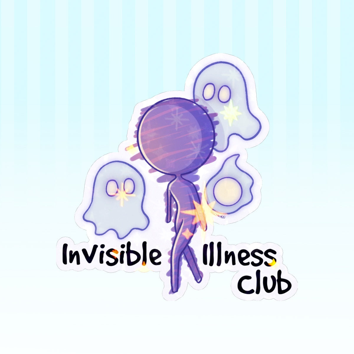 Invisible Illness Club HoloStar Sticker