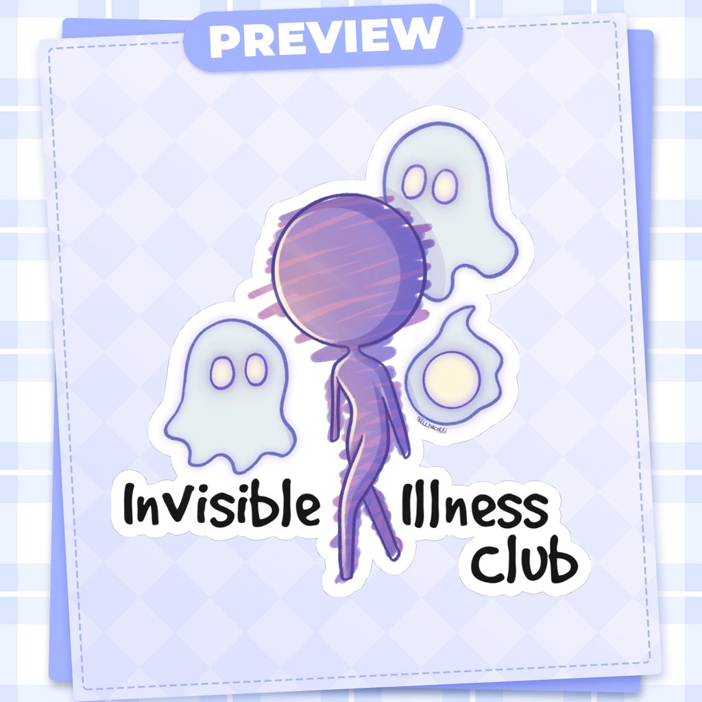 Invisible Illness Club Glossy Sticker