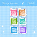 Spud the Axolotl Stamps Glossy Coated Paper Stickers Sheet