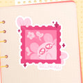 Spud the Axolotl Stamp Glossy Sticker