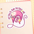Worm on a String Attack and Dethrone God HolStar Sticker