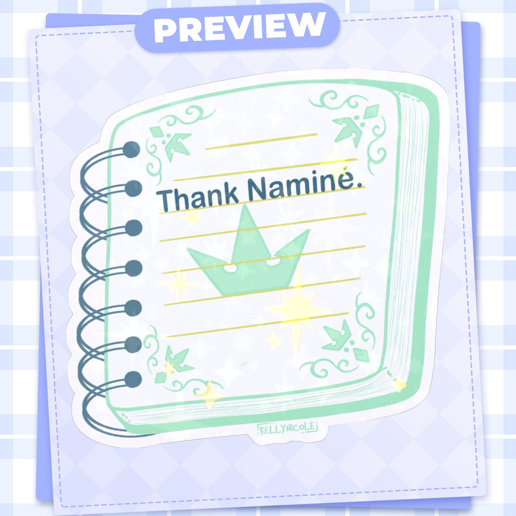 Thank Namine Kingdom Hearts HoloStar Sticker