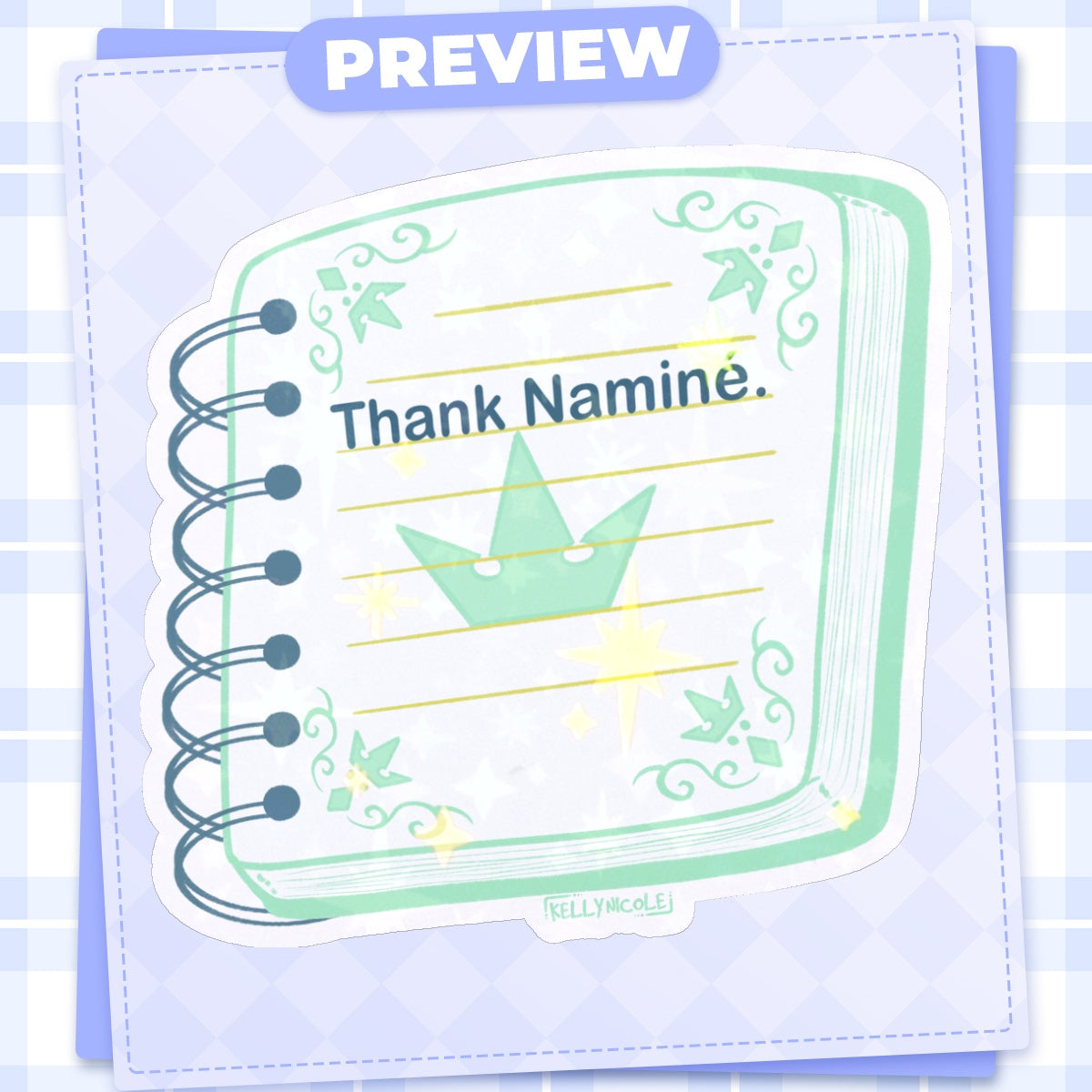 Thank Namine Kingdom Hearts HoloStar Sticker
