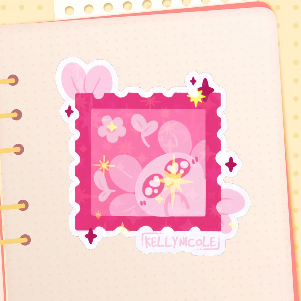 Spud the Axolotl Stamp HoloStar Sticker