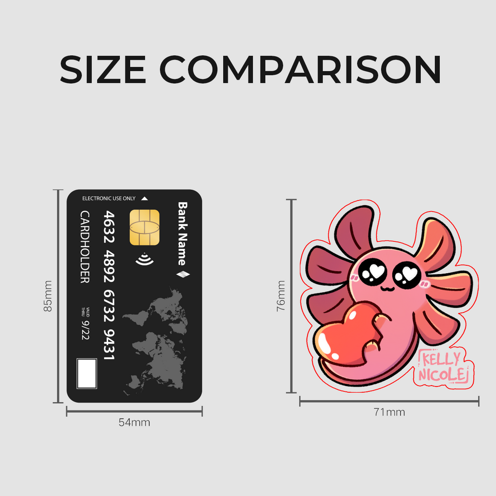 Spud The Axolotl Love Emote Glossy Sticker