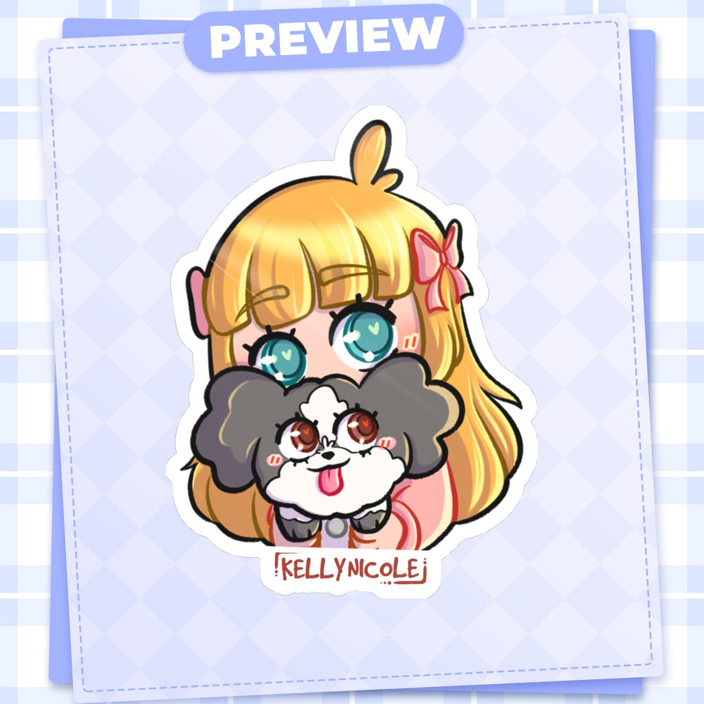Kelly Nicole Oreo Emote Glossy Sticker