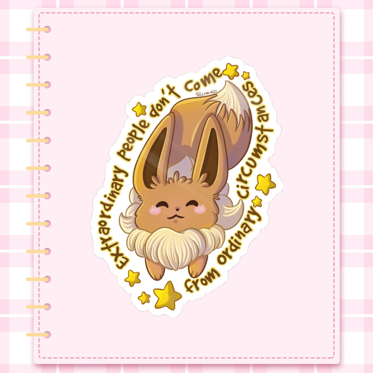 Eevee Extraordinary Pokemon Glossy Sticker