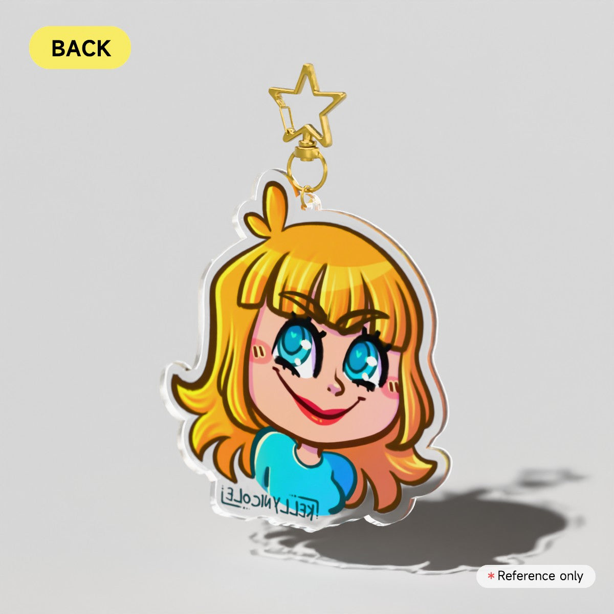 Kelly Nicole Evil Emote Acrylic Charm
