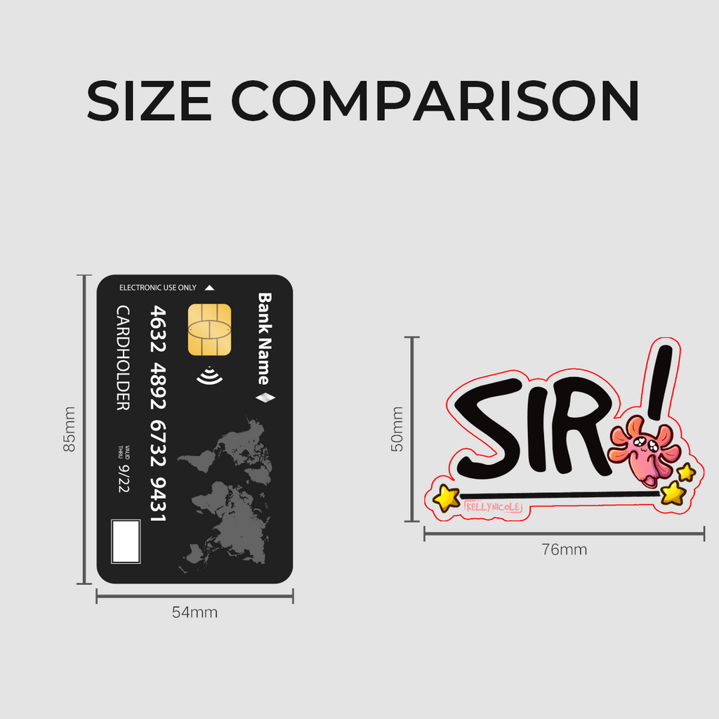 SIR! Kelly Nicole Iconic Catch Phrase HoloStar Sticker