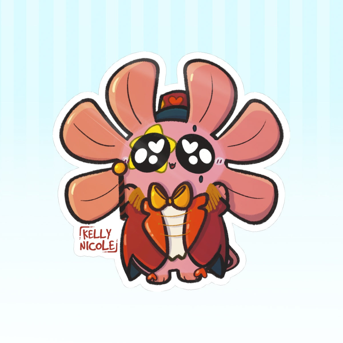 Preview Spud the Axolotl Ring Leader Glossy Sticker