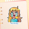 Kelly Nicole Cry Emote HoloStar Sticker