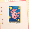 Spud the Axolotl Tarot Card Glossy Sticker