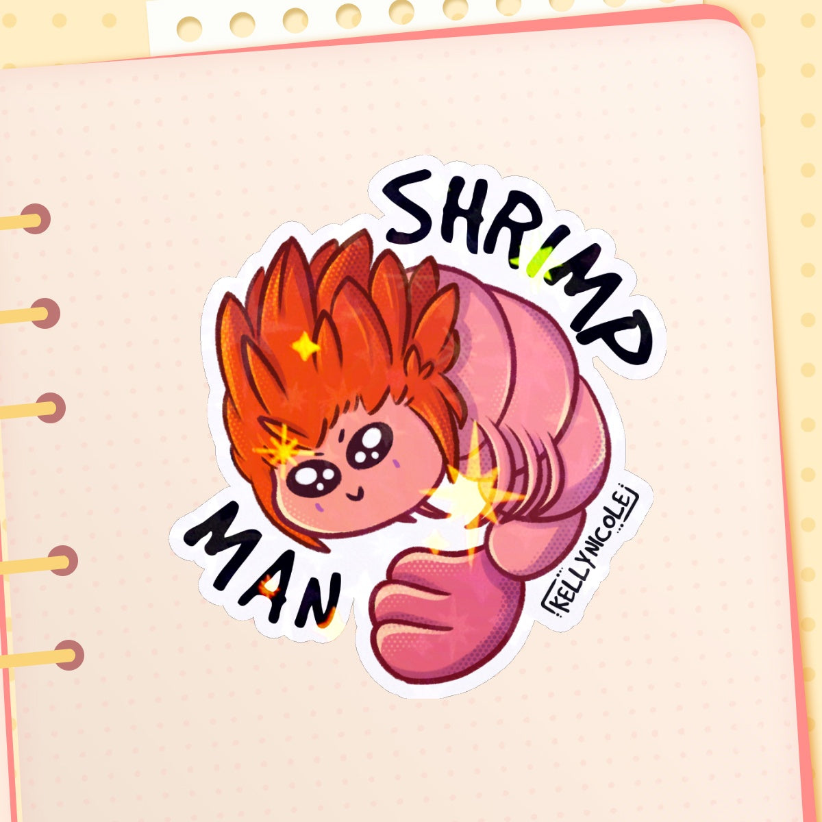Axel Heart Kingdom Shrimp Man HoloStar Sticker