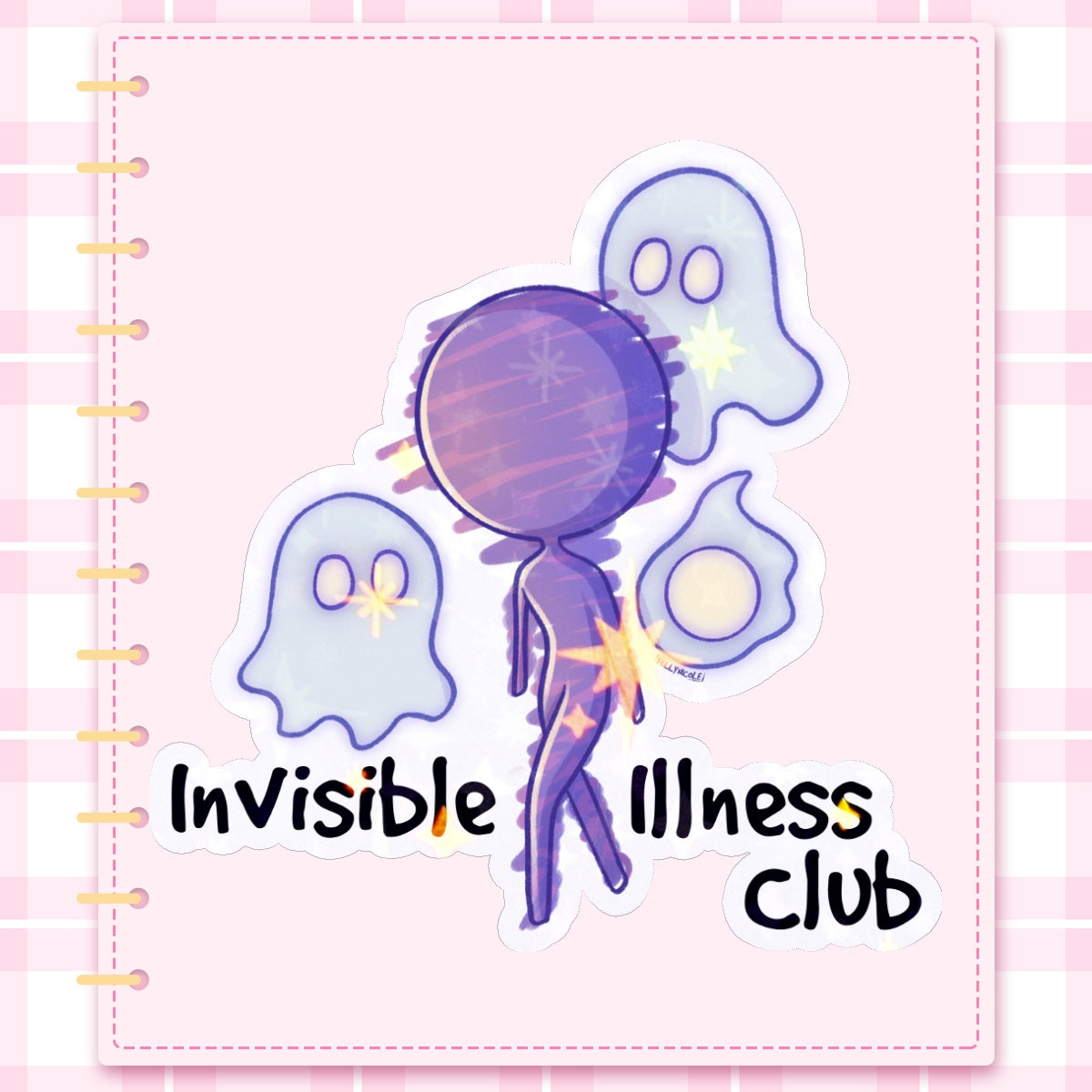 Invisible Illness Club HoloStar Sticker