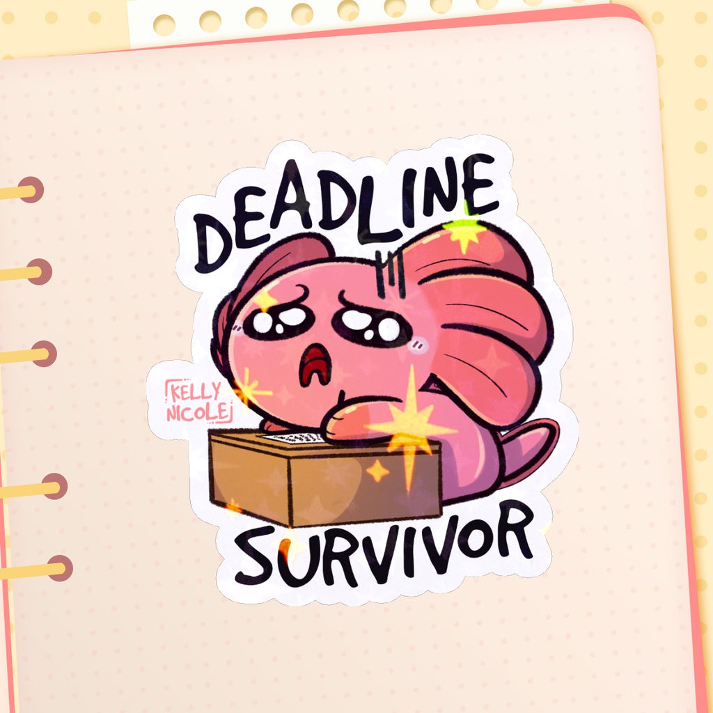 Deadline Survivor Spud the Axolotl HoloStar Sticker