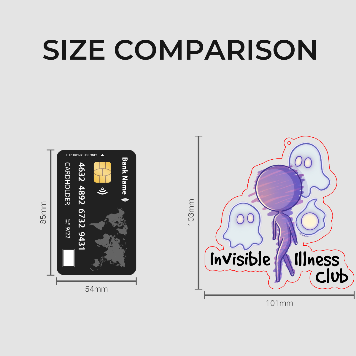 Invisible Illness Club Acrylic Charm