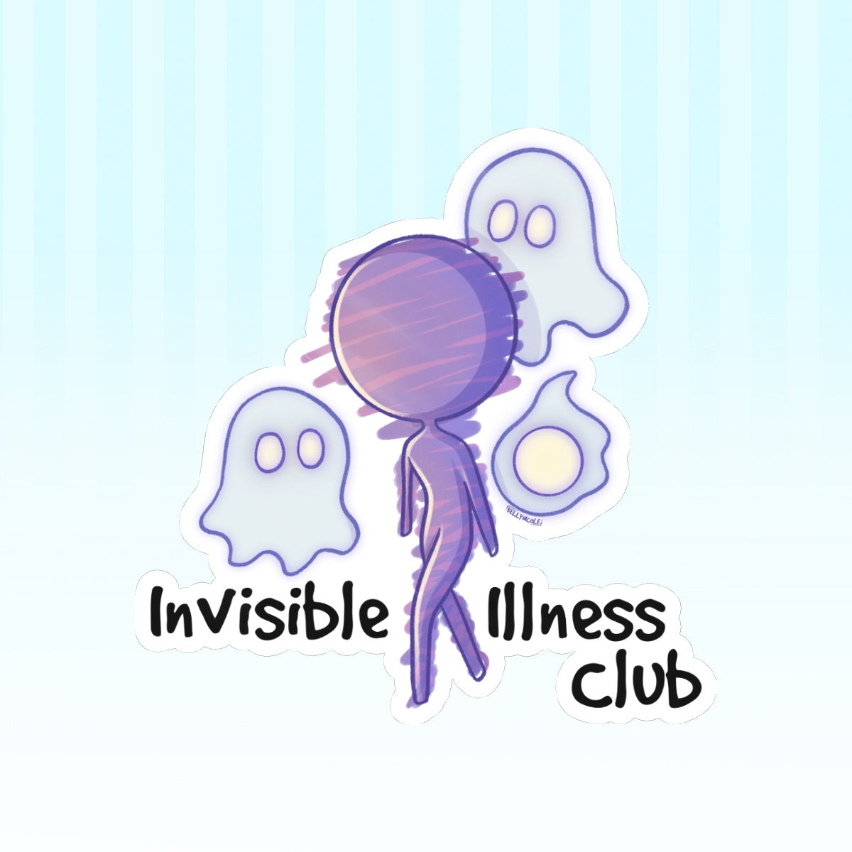Invisible Illness Club Glossy Sticker