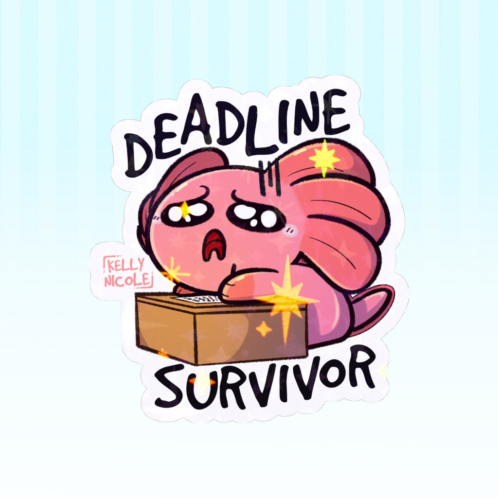 Deadline Survivor Spud the Axolotl HoloStar Sticker