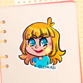 Kelly Nicole Evil Emote HoloStar Sticker