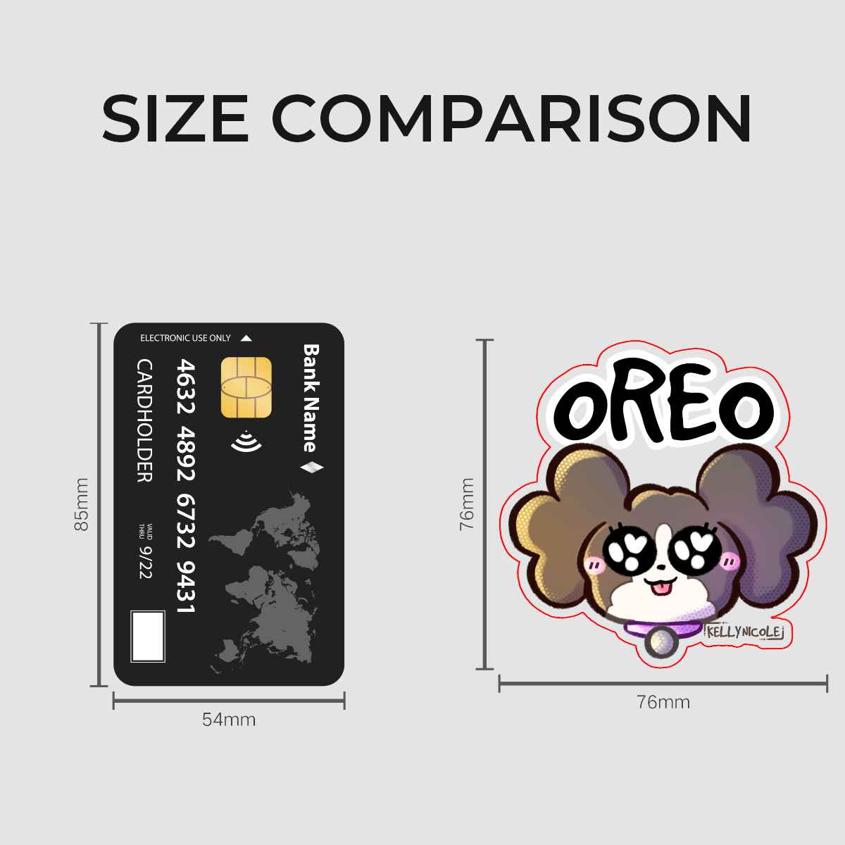 Oreo Puppy Emote Glossy Sticker